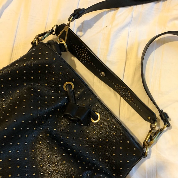 Black Studded Bucket Bag - Picture 4 of 9